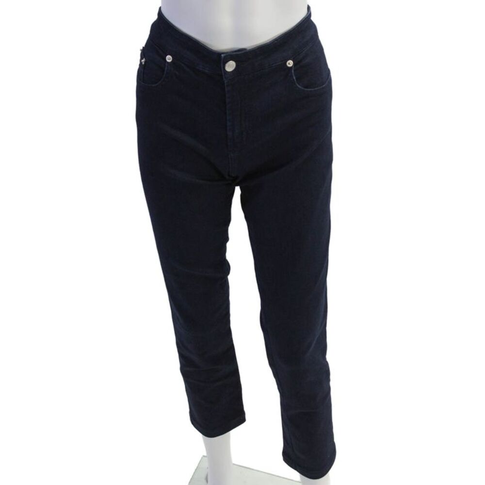 Fabrizio Gianni Jeans Womens Mid Rise Dark Wash Straight Leg Jeans Blue Size 8
